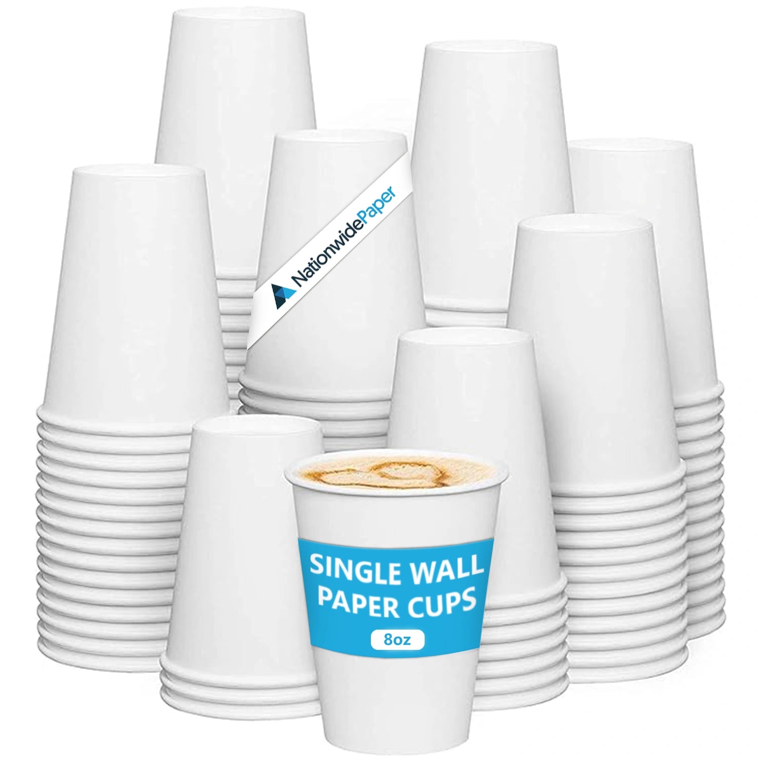 White Disposable Single Wall Cups