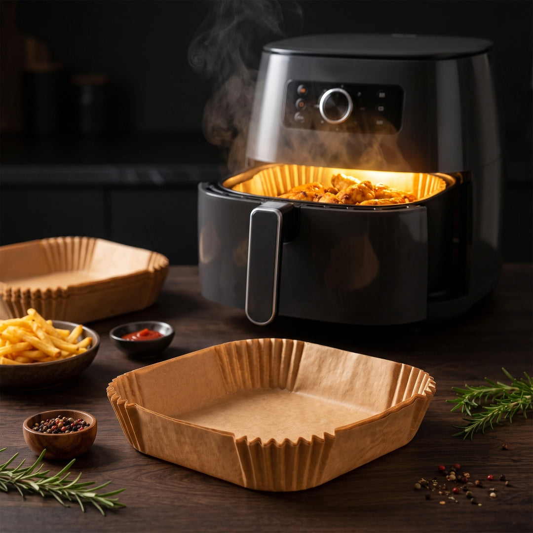 Round, Square & Rectangular Parchment Paper Air Fryer Liners