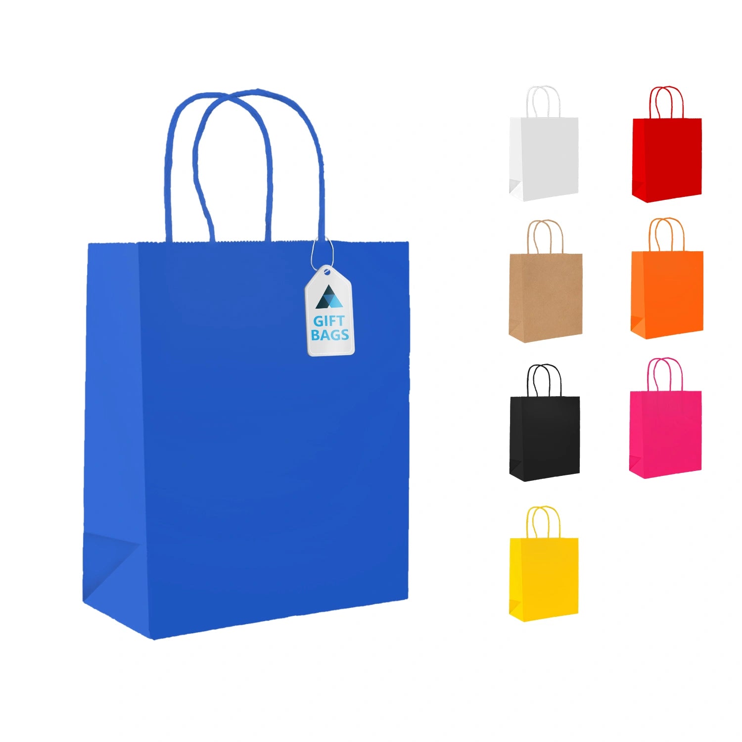 Small Blue Paper Gift Bags with Twiste Handle Party Bags 18x9x22cm