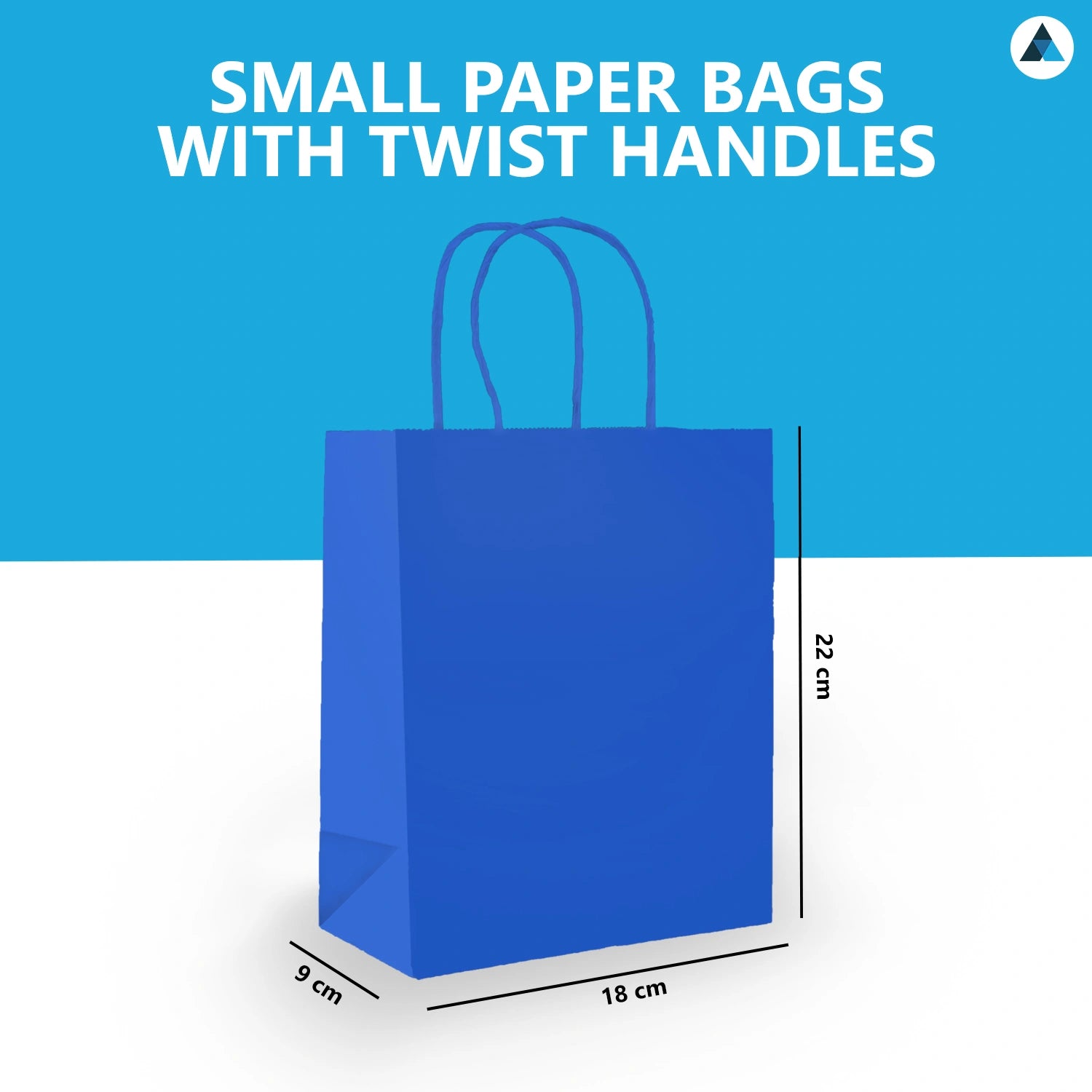 Small Paper Gift Bags with Strong Twist Handle Party Bags 18x9x22cm