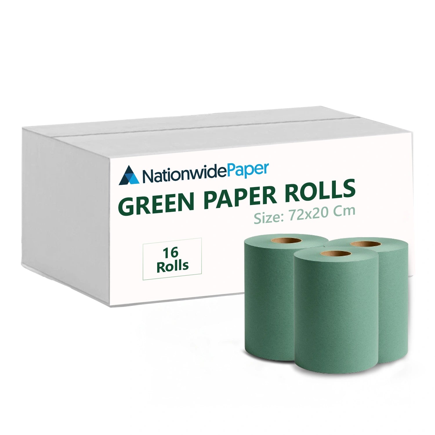 Green 1 Ply Paper Cleaning Rolls 76m x 20cm