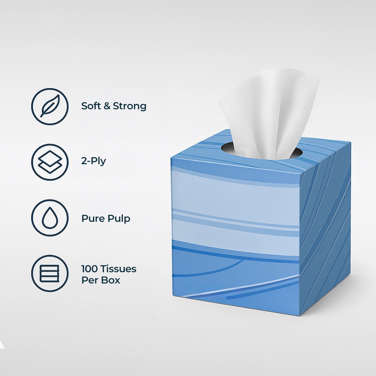 Strong & Skin-Friendly Soft Pop-Up Facial Tissues