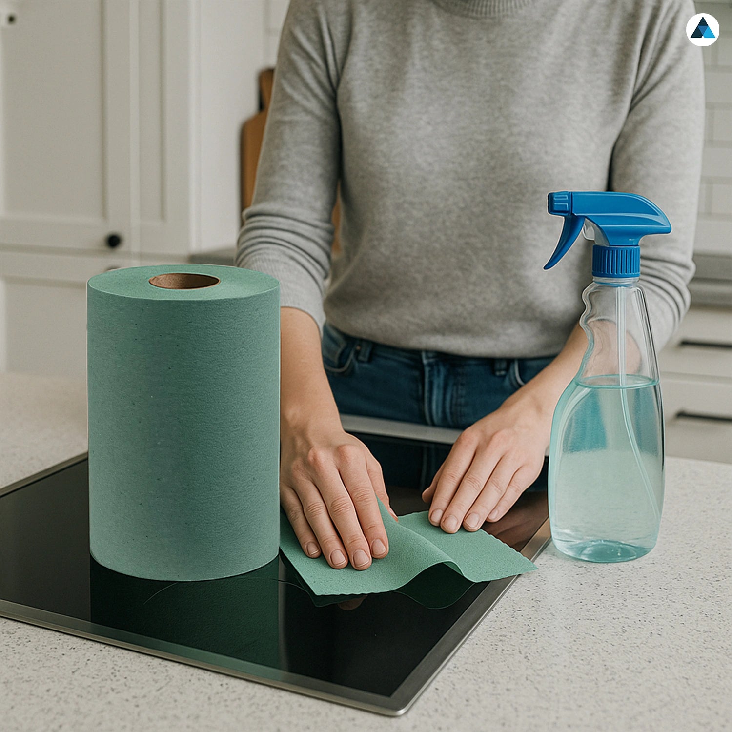 Green 1 Ply Paper Cleaning Rolls 76m x 20cm