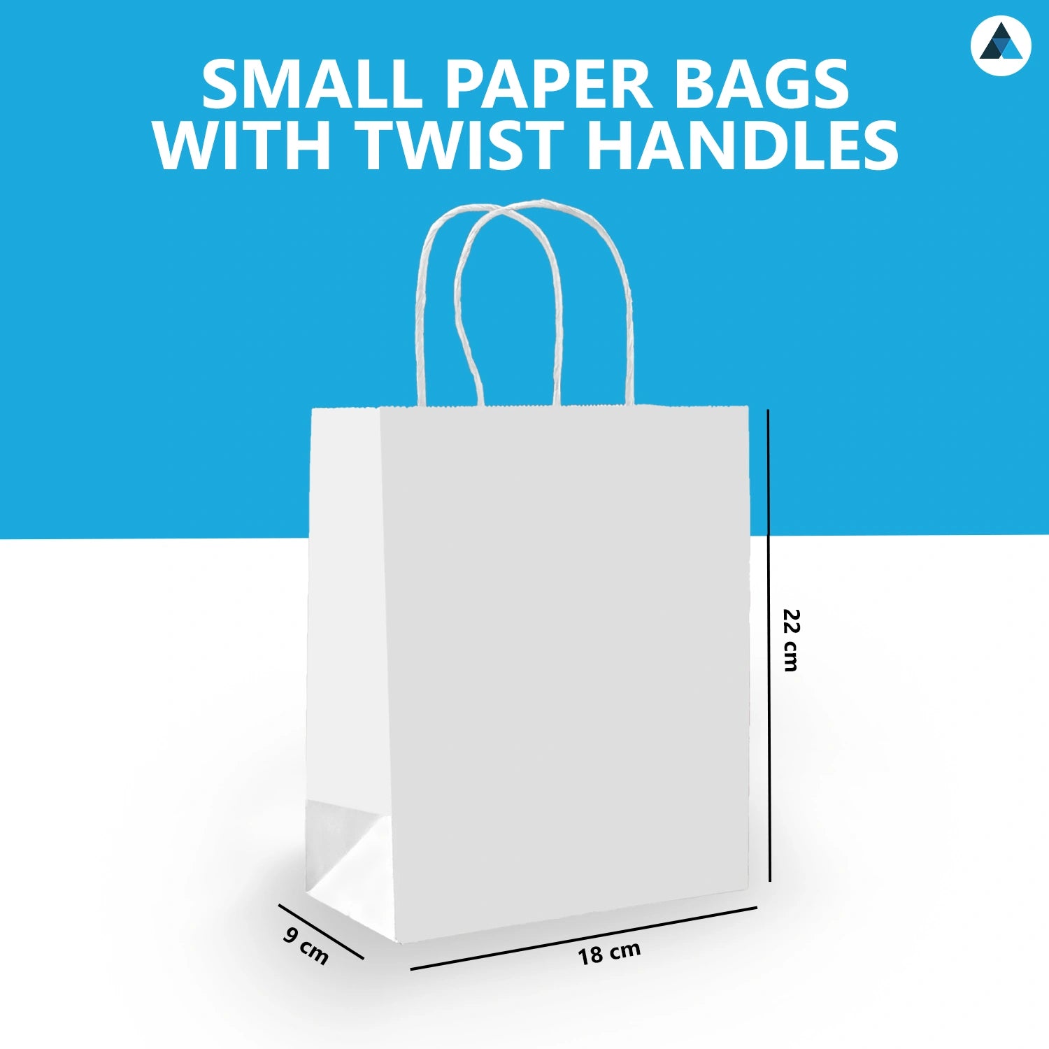 Small Paper Gift Bags with Strong Twist Handle Party Bags 18x9x22cm