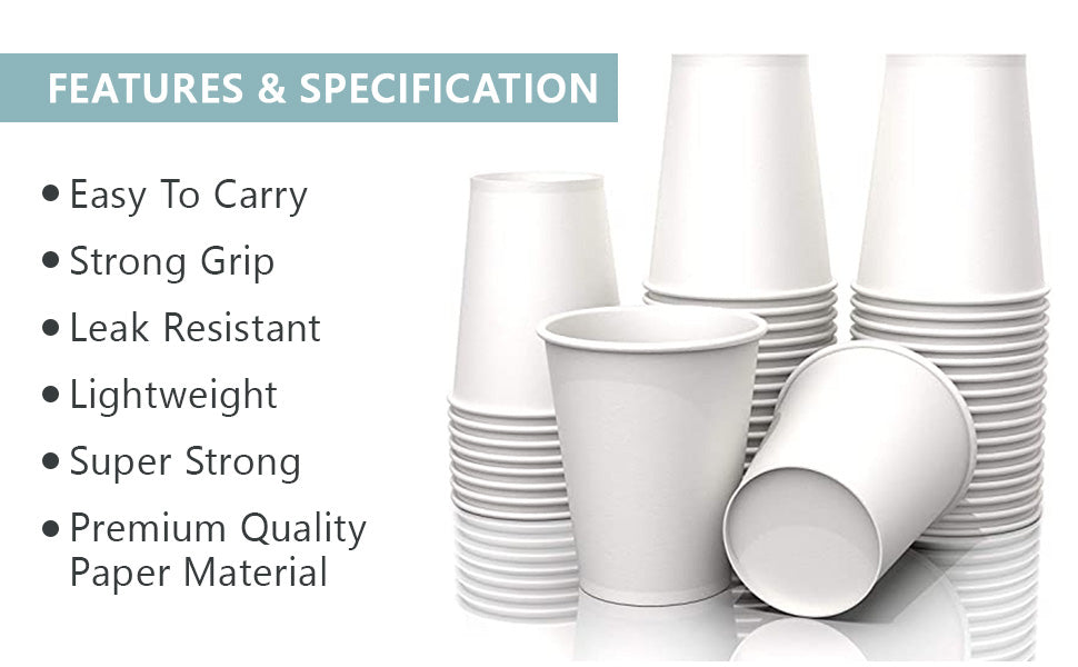 One Way Cups 12oz Disposable Single Wall Cups