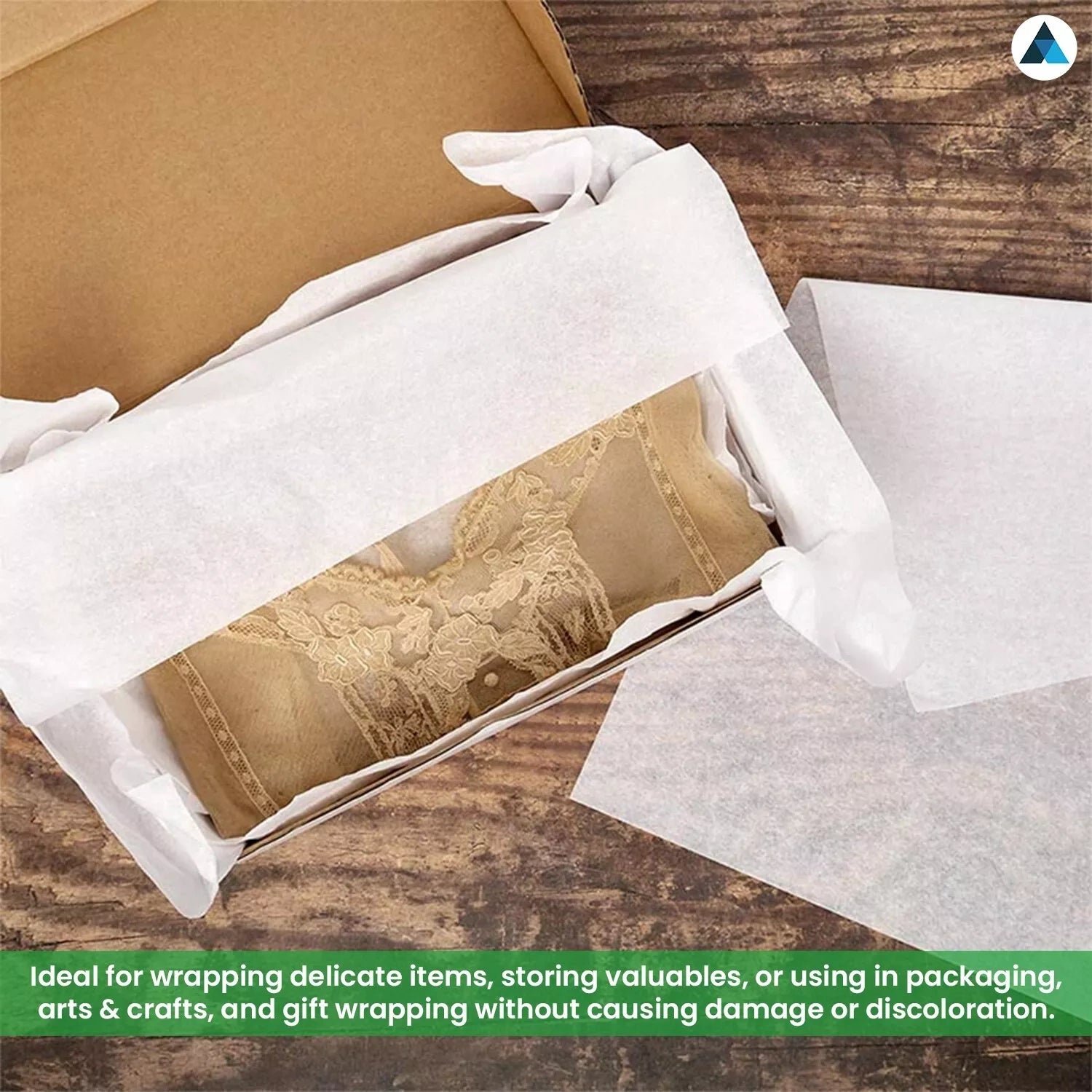 450x700mm White Acid-Free Wrapping Tissue Sheet